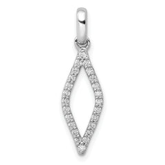 10k White Gold 1/4 carat Diamond Fancy Pendant