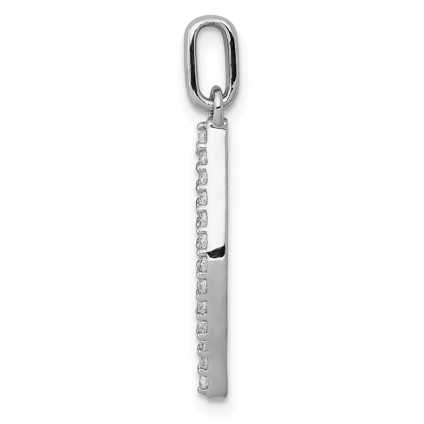 14k White Gold 1/4 carat Lab Grown Diamond VS/SI+ G+ Complete Fashion Geometric Pendant Secondary image