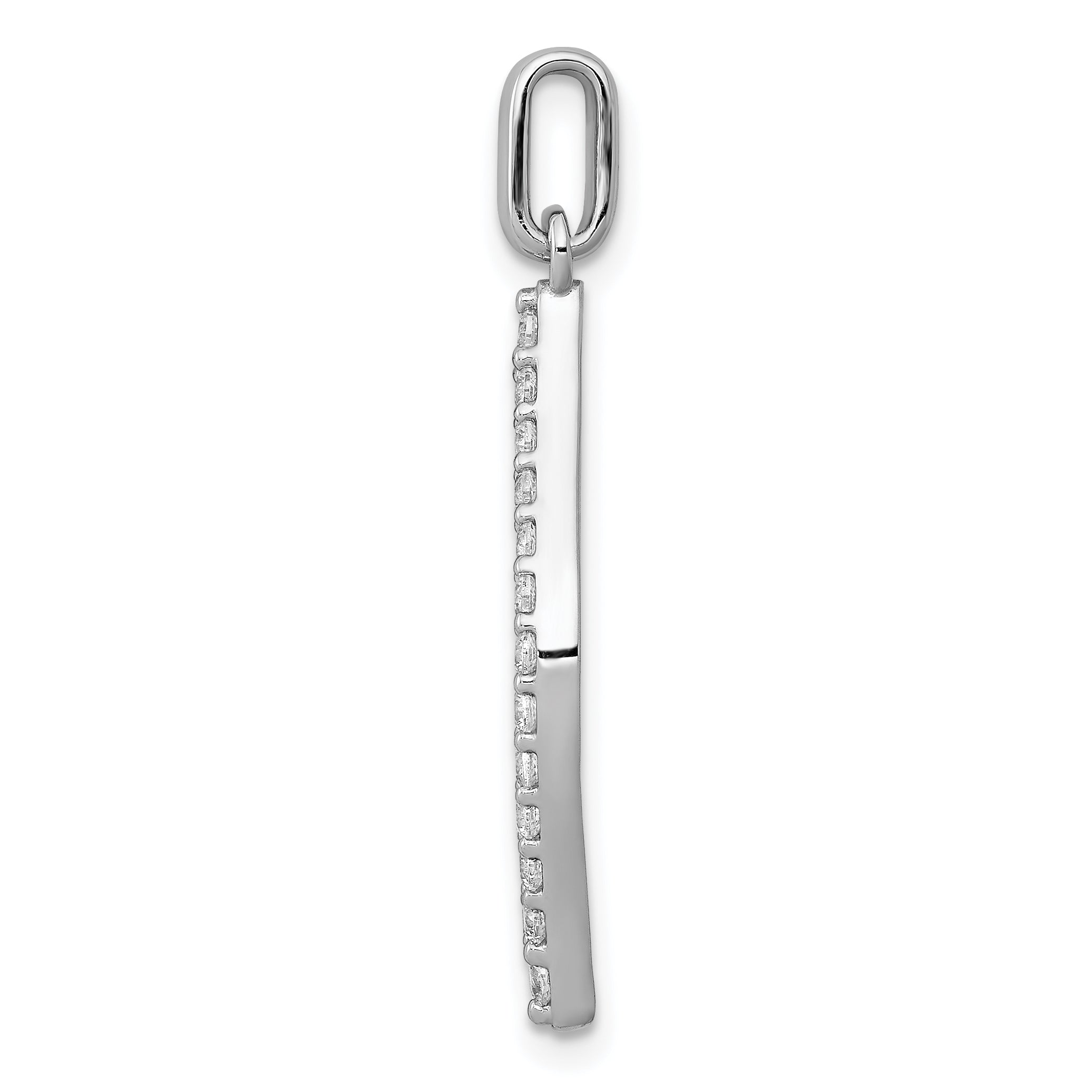 14k White Gold 1/2 carat Lab Grown Diamond VS/SI+ G+ Complete Fashion Geometric Pendant