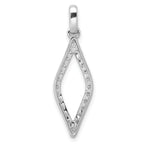 14k White Gold 1/2 carat Lab Grown Diamond VS/SI+ G+ Complete Fashion Geometric Pendant