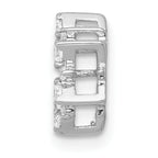 10k White Gold Diamond Fancy Circle Chain Slide