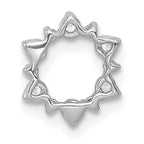 10k White Gold Diamond Fancy Circle Chain Slide