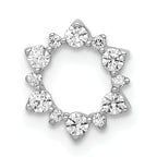 10k White Gold Diamond Fancy Circle Chain Slide