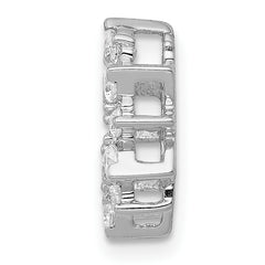 14k White Gold 1/2 carat Lab Grown Diamond VS/SI+ G+ Complete Fashion Circle Chain Slide Pendant