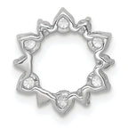 14k White Gold 1/2 carat Lab Grown Diamond VS/SI+ G+ Complete Fashion Circle Chain Slide Pendant