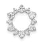 14k White Gold 1/2 carat Lab Grown Diamond VS/SI+ G+ Complete Fashion Circle Chain Slide Pendant