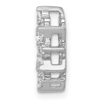 14k White Gold 5/8 carat Lab Grown Diamond VS/SI+ G+ Complete Fashion Circle Chain Slide Pendant