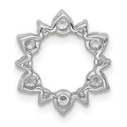 14k White Gold 5/8 carat Lab Grown Diamond VS/SI+ G+ Complete Fashion Circle Chain Slide Pendant