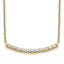 14k 1/4 carat Lab Grown Diamond VS/SI+ G+ Complete 18 inch Curved Bar Necklace