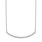 14k White Gold 1/2 carat Lab Grown Diamond VS/SI+ G+ Complete 18 inch Curved Bar Necklace