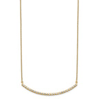 14k 1/2 carat Lab Grown Diamond VS/SI+ G+ Complete 18 inch Curved Bar Necklace