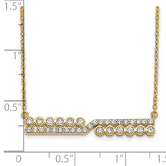 14K Lab Grown Diamond VS/SI+ G+ Bar Necklace