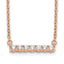 14k Rose Gold 1/4 carat Lab Grown Diamond VS/SI+ G+ Complete 18 inch Bar Necklace