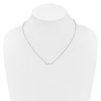 14k White Gold 1/4 carat Lab Grown Diamond VS/SI+ G+ Complete 18 inch Bar Necklace