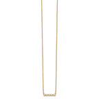 14k 1/4 carat Lab Grown Diamond VS/SI+ G+ Complete 18 inch Bar Necklace