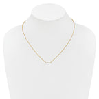 14k 1/4 carat Lab Grown Diamond VS/SI+ G+ Complete 18 inch Bar Necklace