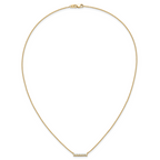 14k 1/4 carat Lab Grown Diamond VS/SI+ G+ Complete 18 inch Bar Necklace