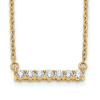 14k 1/4 carat Lab Grown Diamond VS/SI+ G+ Complete 18 inch Bar Necklace