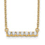 14k 1/4 carat Lab Grown Diamond VS/SI+ G+ Complete 18 inch Bar Necklace
