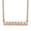 14k Rose Gold 1/3 carat Lab Grown Diamond VS/SI+ G+ Complete 18 inch Bar Necklace