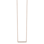 14k Rose Gold 1/2 carat Lab Grown Diamond VS/SI+ G+ Complete 18 inch Bar Necklace