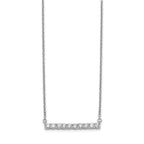 14k White Gold 1/2 carat Lab Grown Diamond VS/SI+ G+ Complete 18 inch Bar Necklace