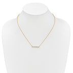 14k 1/2 carat Lab Grown Diamond VS/SI+ G+ Complete 18 inch Bar Necklace