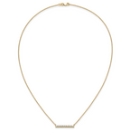 14k 1/2 carat Lab Grown Diamond VS/SI+ G+ Complete 18 inch Bar Necklace
