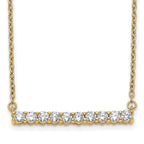 14k 1/2 carat Lab Grown Diamond VS/SI+ G+ Complete 18 inch Bar Necklace