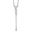 14k White Gold 1/4 carat Lab Grown Diamond VS/SI+ G+ 17.5 inch Dangle Necklace
