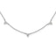 14k White Gold 1 carat Lab Grown Diamond VS/SI+ G+ Seven Station 18 inch Necklace