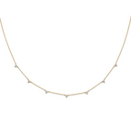 14k 1 carat Lab Grown Diamond VS/SI+ G+ Seven Station 18 inch Necklace