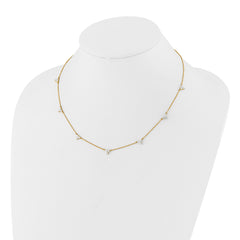 14k 1 carat Lab Grown Diamond VS/SI+ G+ Seven Station 18 inch Necklace