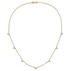 14k 1 carat Lab Grown Diamond VS/SI+ G+ Seven Station 18 inch Necklace