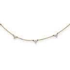 14k 1 carat Lab Grown Diamond VS/SI+ G+ Seven Station 18 inch Necklace