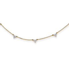 14k 1 carat Lab Grown Diamond VS/SI+ G+ Seven Station 18 inch Necklace