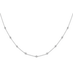 14k White Gold 1/2 carat Lab Grown Diamond VS/SI+ G+ Nine Station 18 inch Necklace