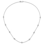 14k White Gold 1/2 carat Lab Grown Diamond VS/SI+ G+ Nine Station 18 inch Necklace