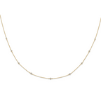 14k 1/2 carat Lab Grown Diamond VS/SI+ G+ Nine Station 18 inch Necklace