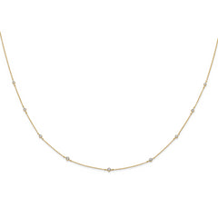 14k 1/2 carat Lab Grown Diamond VS/SI+ G+ Nine Station 18 inch Necklace