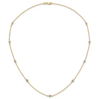 14k 1/2 carat Lab Grown Diamond VS/SI+ G+ Nine Station 18 inch Necklace