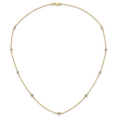 14k 1/2 carat Lab Grown Diamond VS/SI+ G+ Nine Station 18 inch Necklace