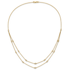 14k 1/2 carat Lab Grown Diamond VS/SI+ G+ Sixteen Station Double Strand 18 inch Necklace