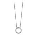 14k White Gold 1/4 carat Lab Grown Diamond VS/SI+ G+ 18 inch Round Pendant Necklace
