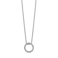14k White Gold 1/4 carat Lab Grown Diamond VS/SI+ G+ 18 inch Round Pendant Necklace