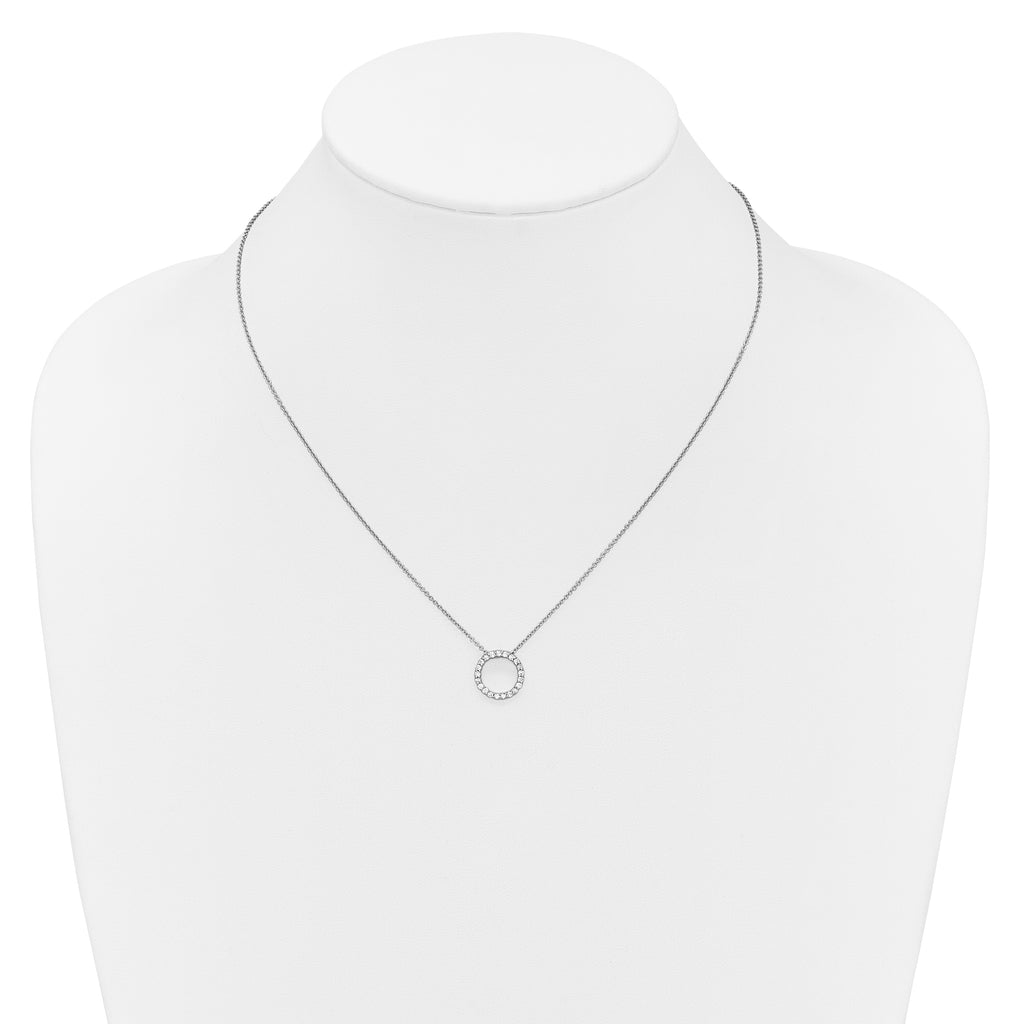 14k 1/4 carat Lab Grown Diamond VS/SI+ G+ 18 inch Round Pendant Necklace