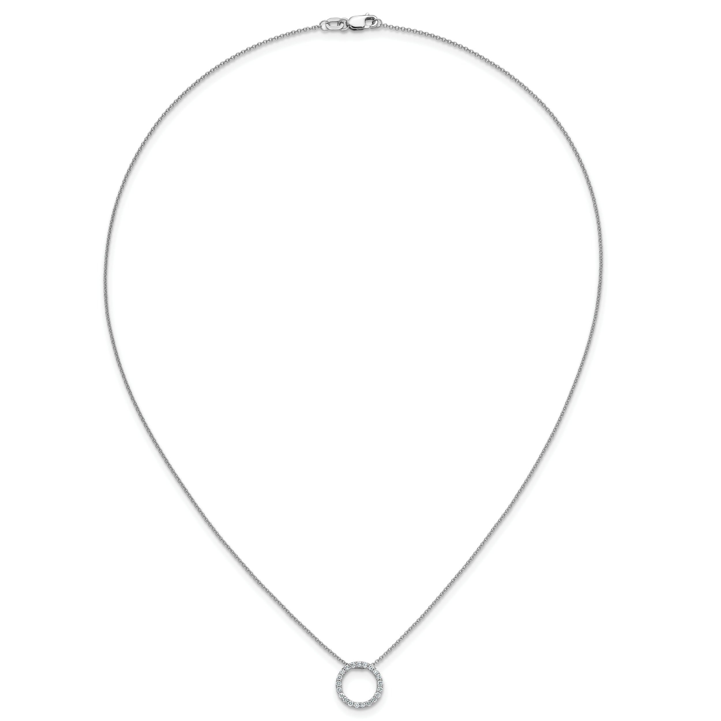 14k 1/4 carat Lab Grown Diamond VS/SI+ G+ 18 inch Round Pendant Necklace