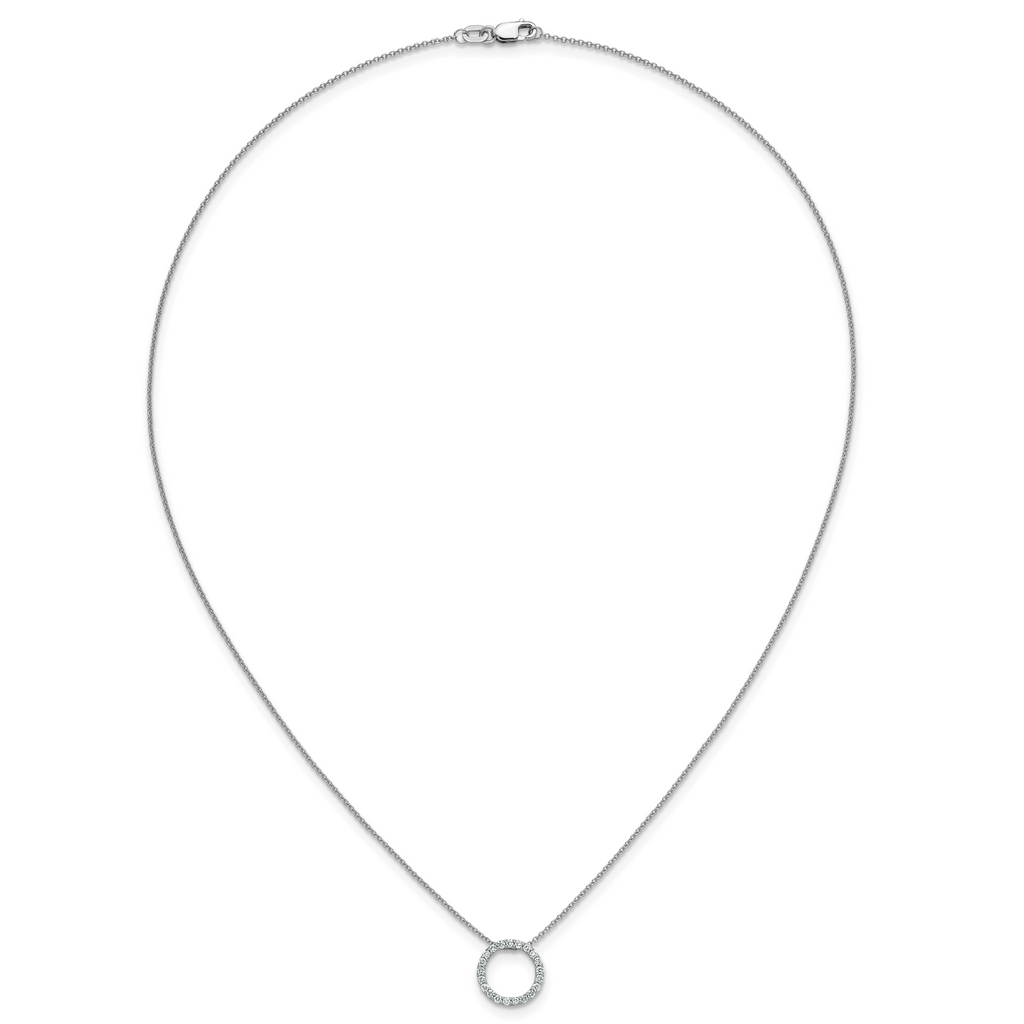 14k 1/4 carat Lab Grown Diamond VS/SI+ G+ 18 inch Round Pendant Necklace