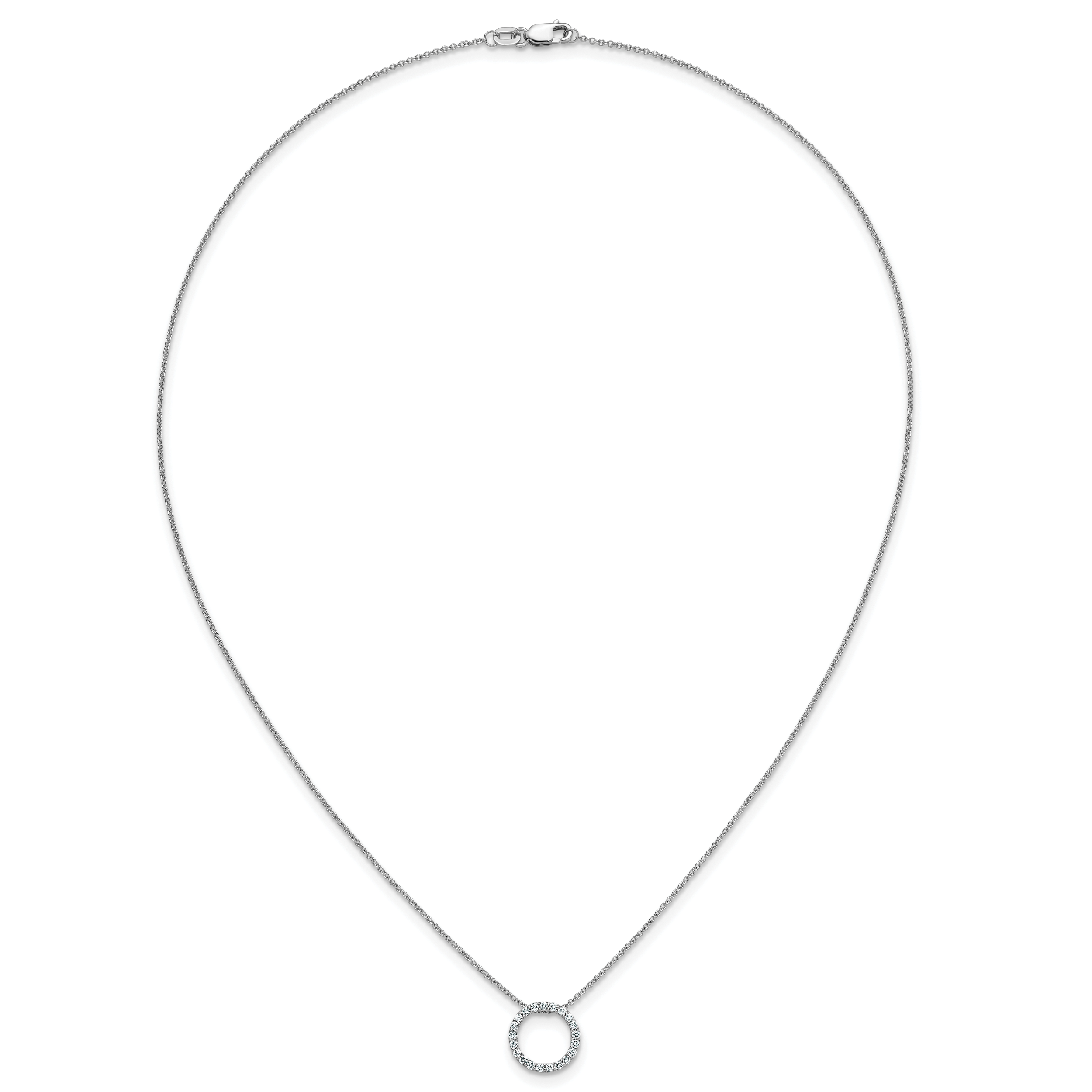 14k 1/4 carat Lab Grown Diamond VS/SI+ G+ 18 inch Round Pendant Necklace