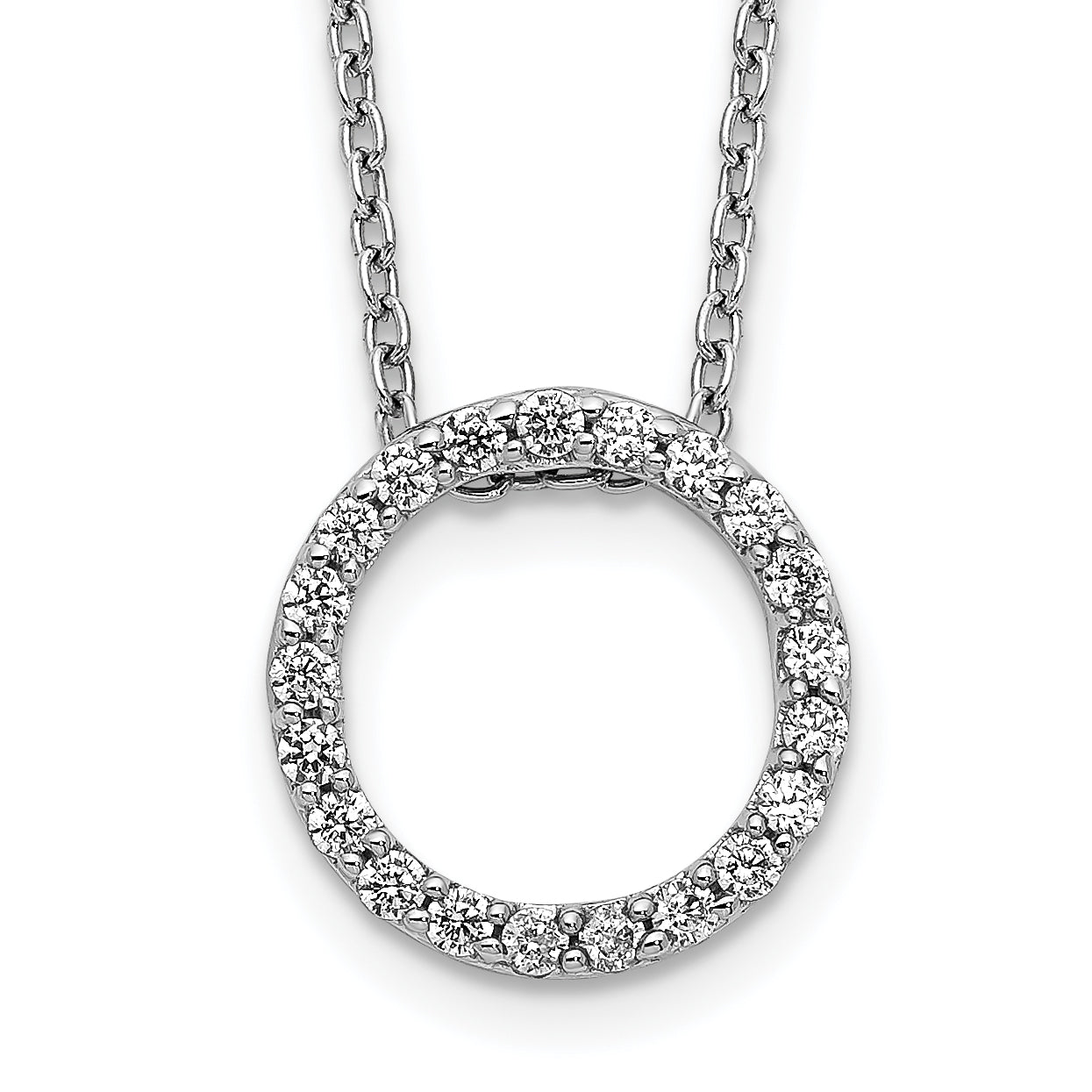 14k 1/4 carat Lab Grown Diamond VS/SI+ G+ 18 inch Round Pendant Necklace Main image